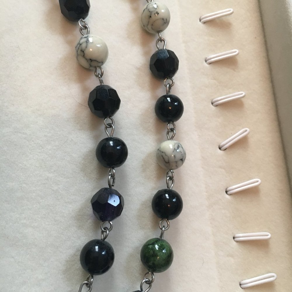 Long String of Mixed Glass and Stone Beads - Picture 7 of 8